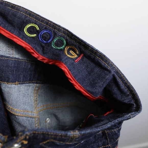 Coogi ultra high-waisted jeans vintage dark wash 7/8 size straight 90s rare art - Picture 4 of 9